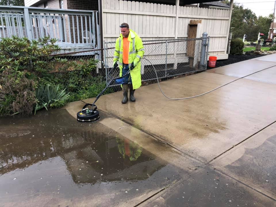 Pressure washing